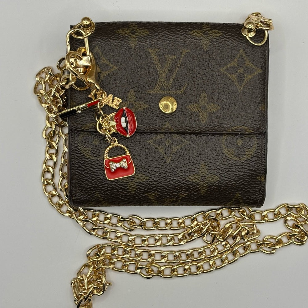 Louis Vuitton Monogram Wallet with Unbranded Chain