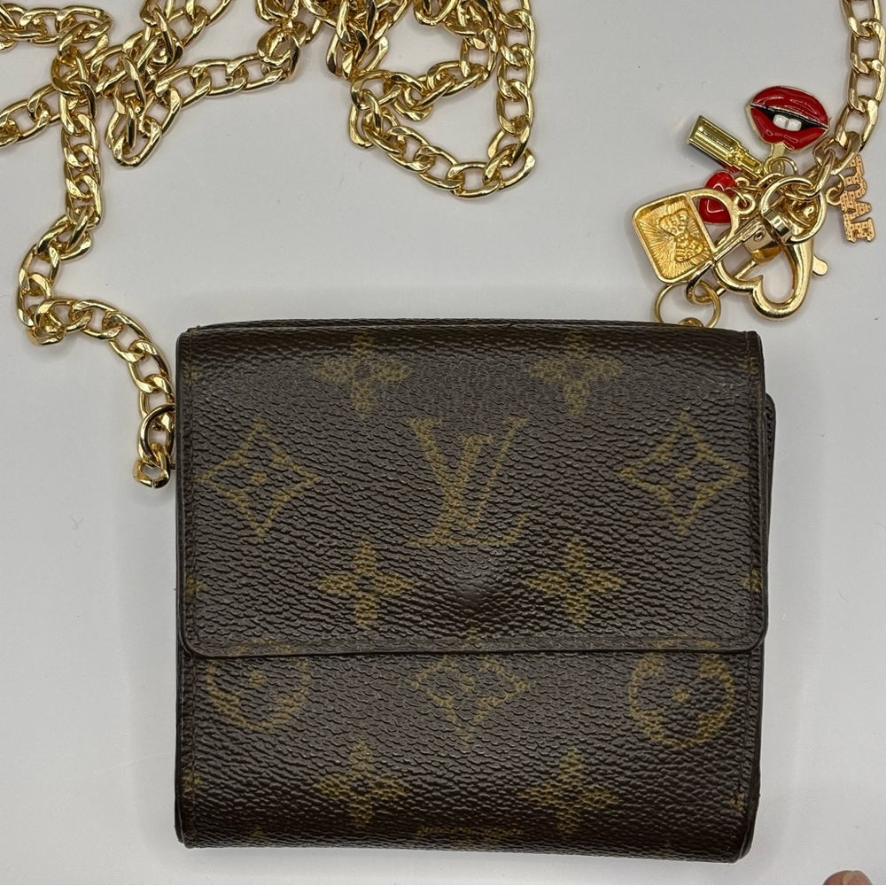 Louis Vuitton Monogram Wallet with Unbranded Chain