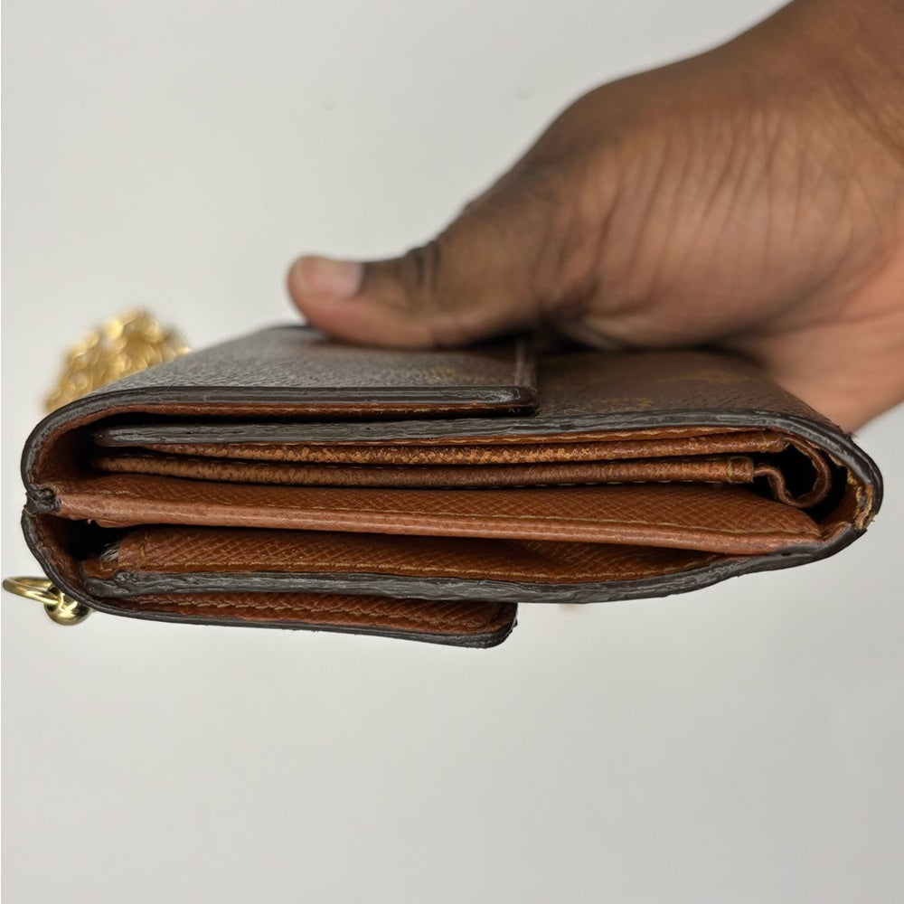 Louis Vuitton Monogram Wallet with Unbranded Chain