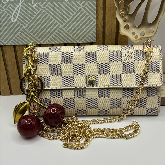 Louis Vuitton Damier Azur Wallet on Chain - Excellent Condition