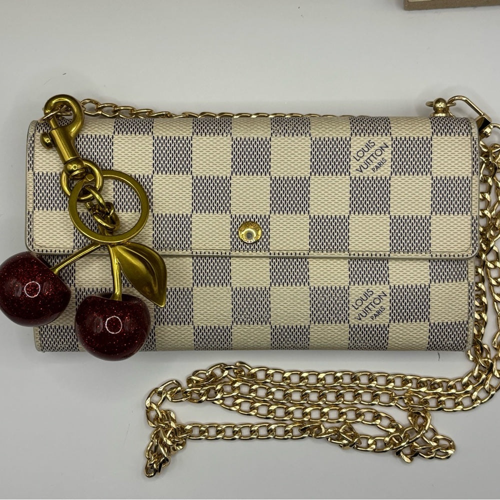 Louis Vuitton Damier Azur Wallet on Chain - Excellent Condition